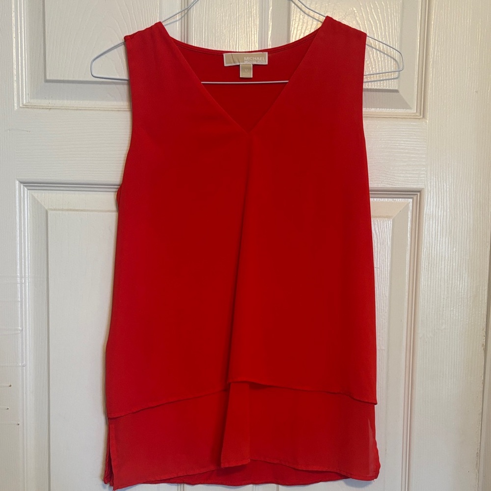 Michael Kors Red Layered Tank Top